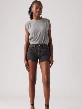 Levi’s 501 Original High Rise Shorts in Lunar Black size 28
